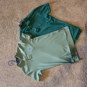 Ralph Lauren Polos, set of 2, Like New! Soft sage and blue-green